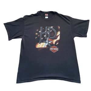 Harley Davidson Motorcycles HD Sarasota, Florida American Flag T Shirt Size XL